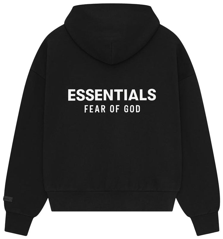 Fear of God Essentials Classic Fit Fleece Hoodie 'Jet Black'
