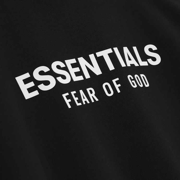 Fear of God Essentials Classic Fit Fleece Hoodie 'Jet Black'
