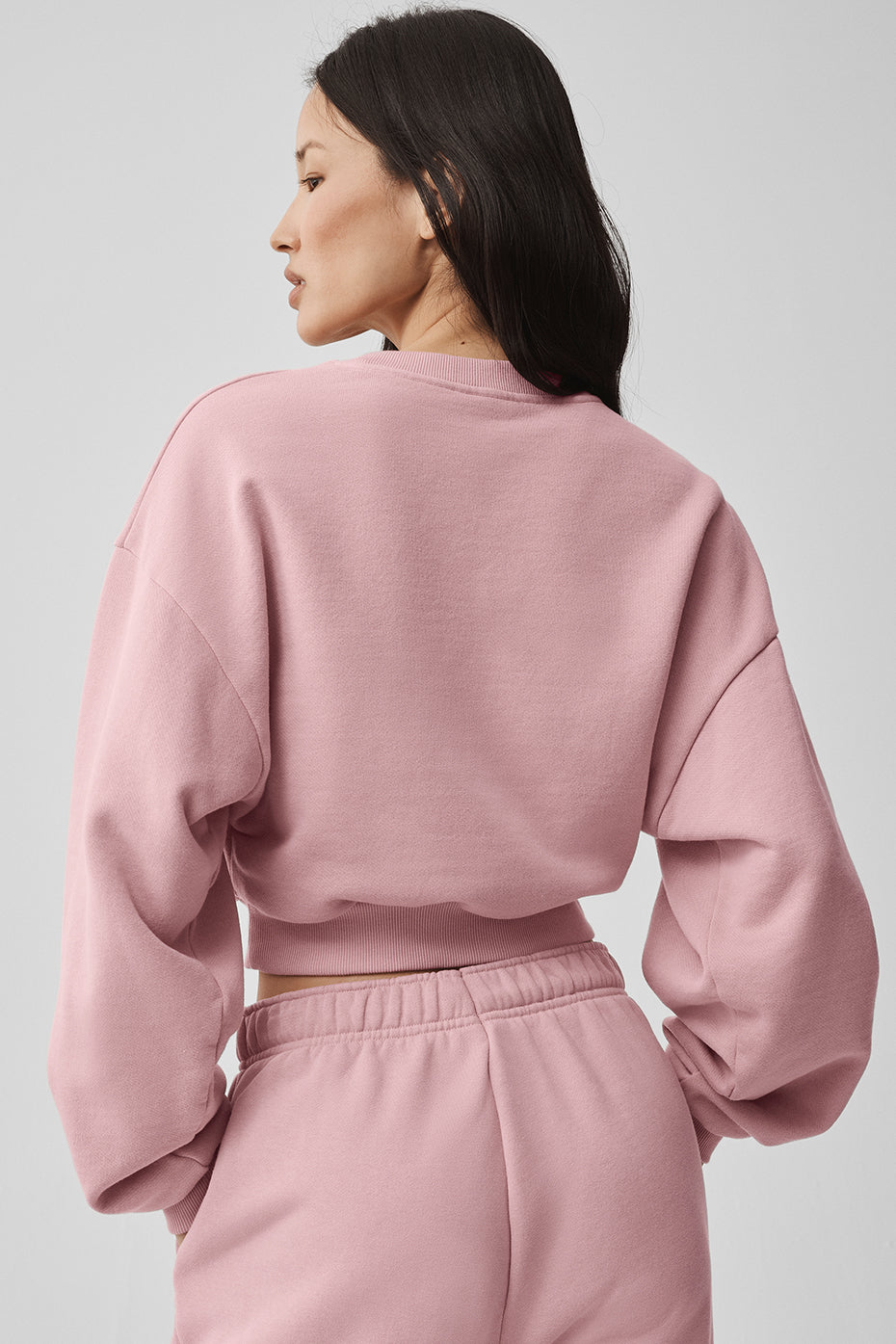 Cropped Accolade Crewneck - Vintage Pink - 2